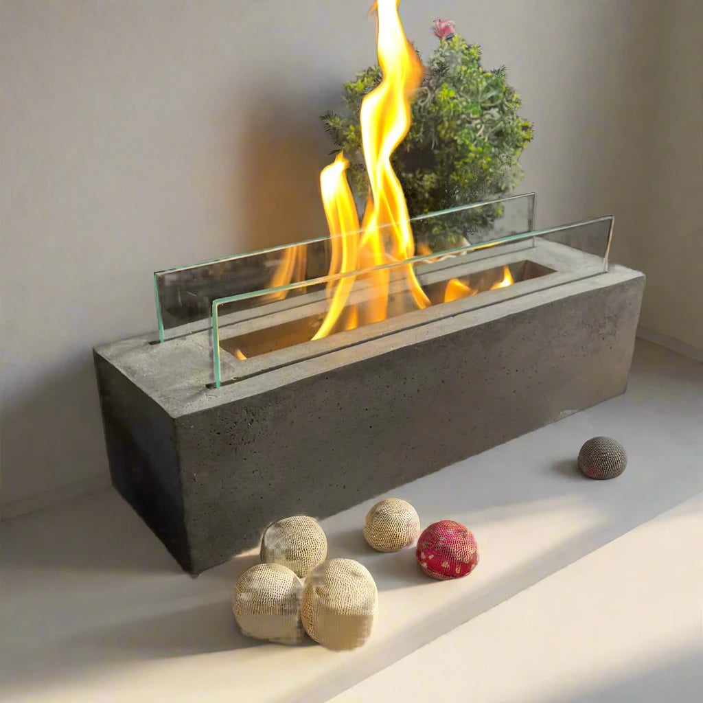 Cozfire Tabletop Rectangular Fireplace (with Safety-Glass)