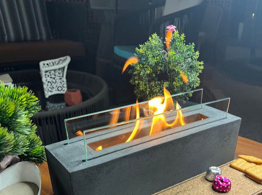 Cozfire Tabletop Rectangular Fireplace (with Safety-Glass)