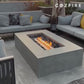 Concrete Fire Table with Stones