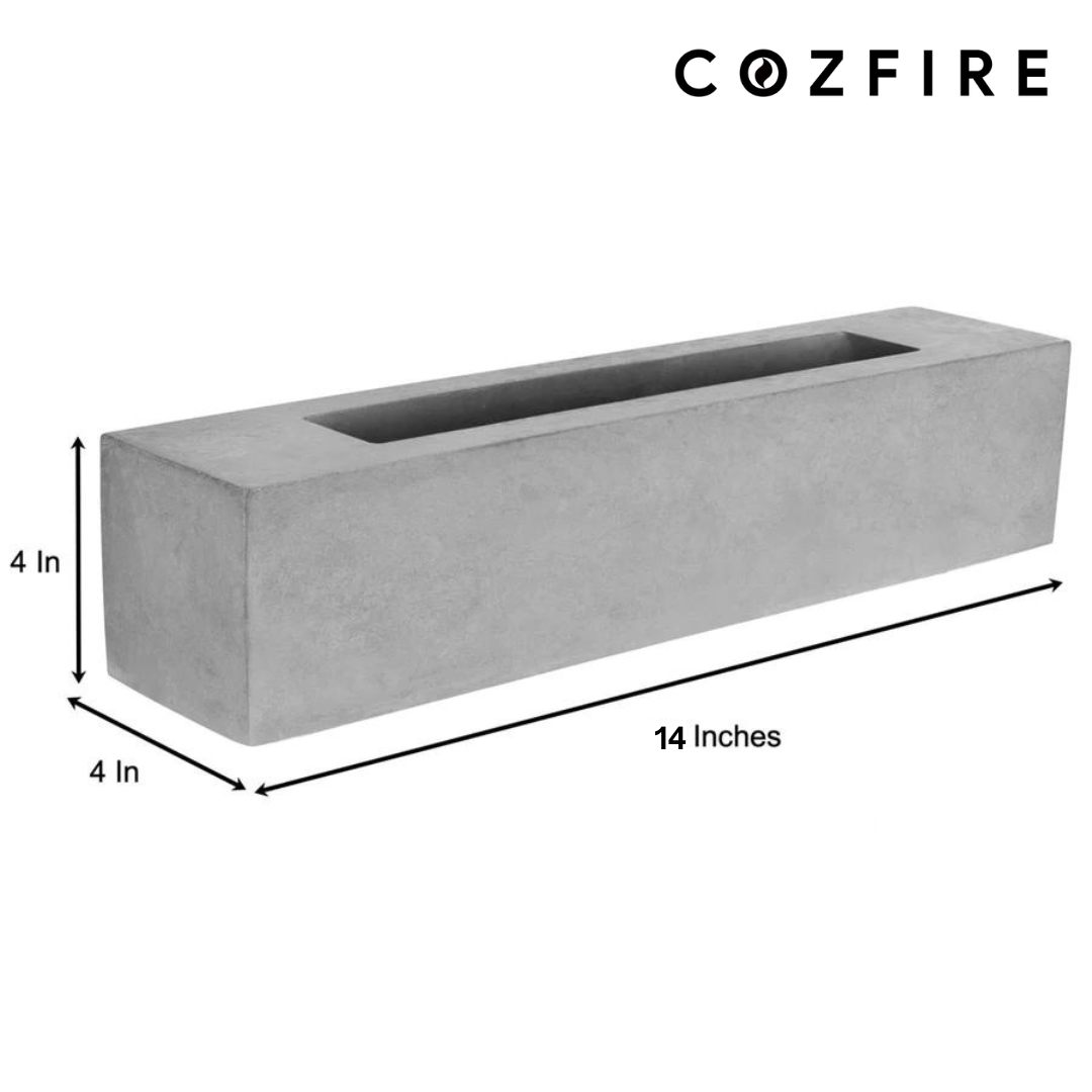 Cozfire Tabletop Rectangular Fireplace - Portable Fire Pit for Indoors & Outdoors